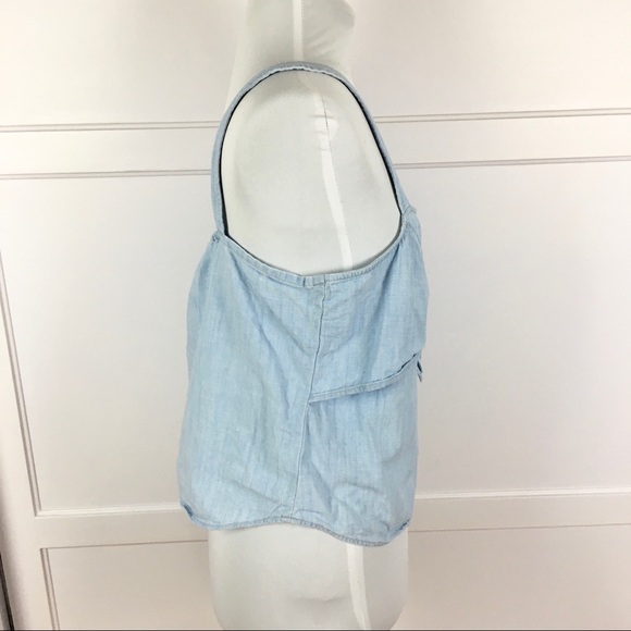 Madewell Sz 12 Denim Tie-Front Cami Top tank - Picture 10 of 13